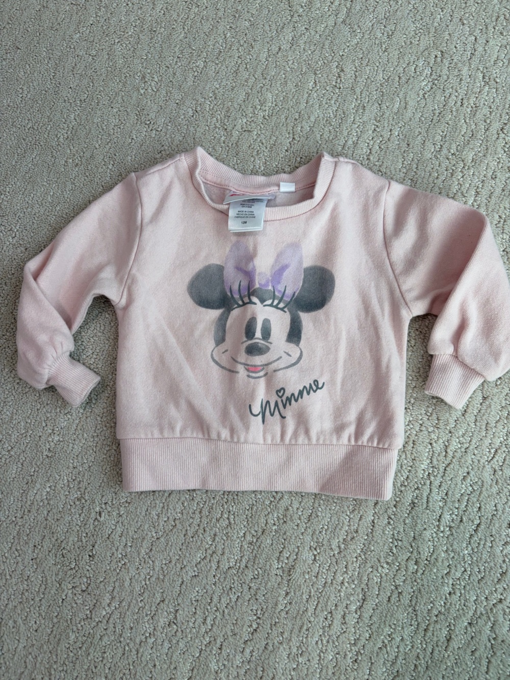 Minnie Mouse Pink Girls' Sweatshirt - Disney